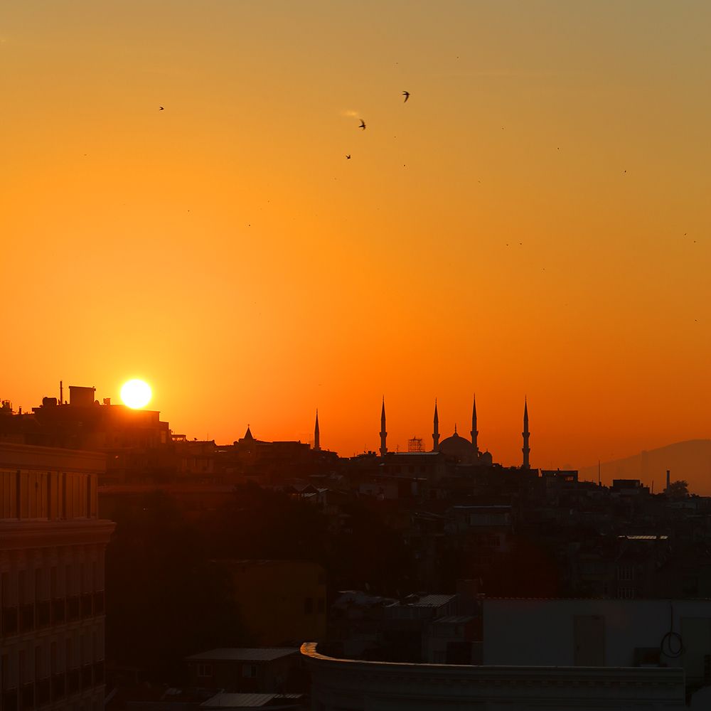 Рассвет в Турции в Стамбуле